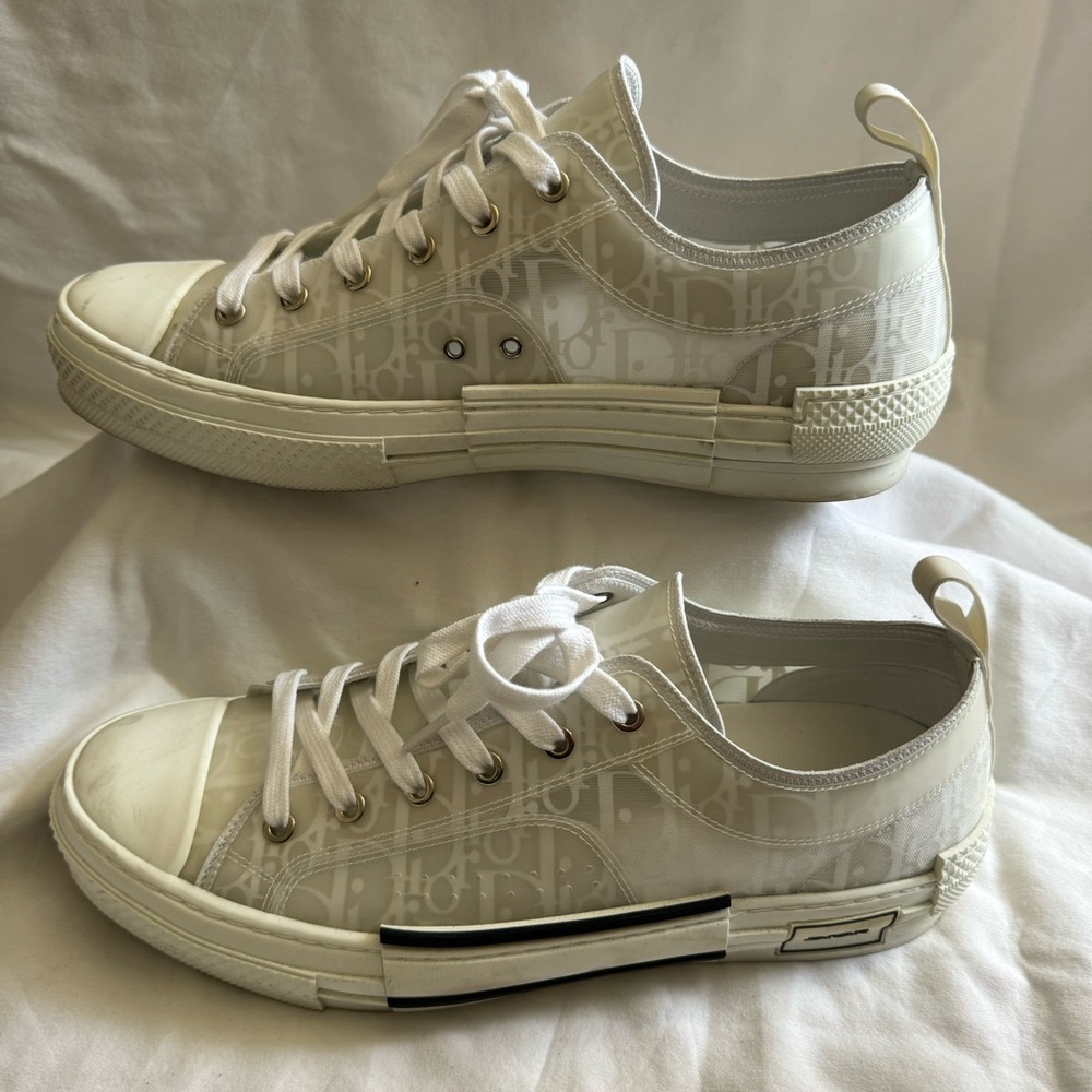 Dior B23 Low Top Sneaker Men White Size 44 / US 11 - Picture 2 of 9